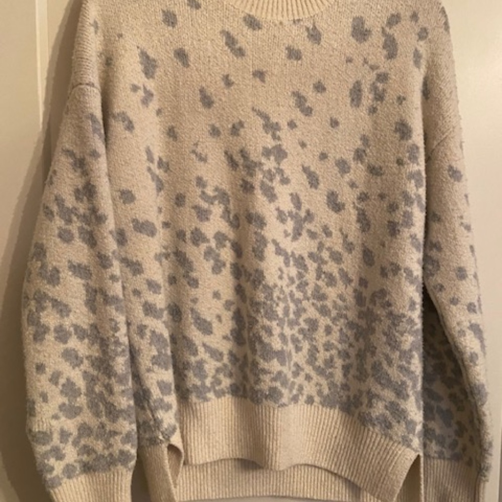 Christian Siriano sweater Women's size Large L, ombre leopard print fabric blend - Picture 6 of 10